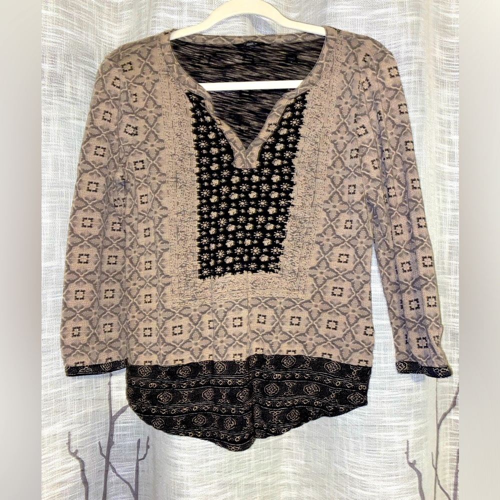 Lucky Brand 3/4 Sleeve Top